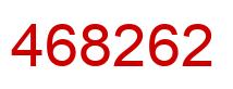 Number 468262 red image