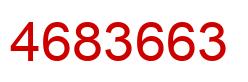 Number 4683663 red image