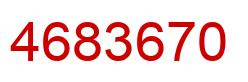 Number 4683670 red image