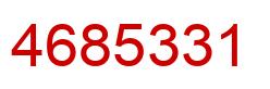 Number 4685331 red image