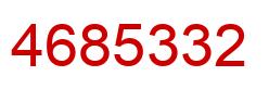 Number 4685332 red image