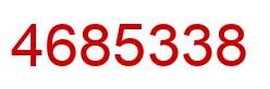 Number 4685338 red image