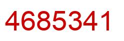 Number 4685341 red image