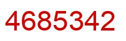 Number 4685342 red image