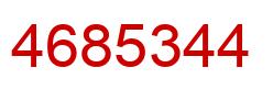 Number 4685344 red image