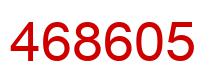 Number 468605 red image