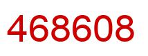 Number 468608 red image