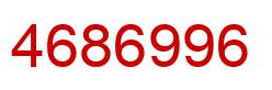 Number 4686996 red image