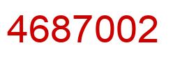 Number 4687002 red image