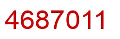 Number 4687011 red image
