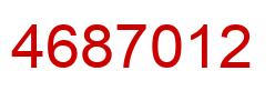 Number 4687012 red image