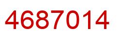 Number 4687014 red image