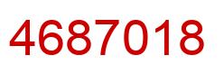 Number 4687018 red image
