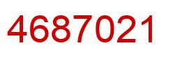 Number 4687021 red image