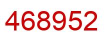 Number 468952 red image