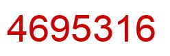 Number 4695316 red image
