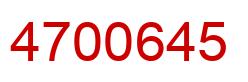 Número 4700645 imagen rojo