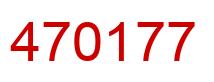 Number 470177 red image