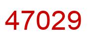Number 47029 red image