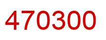 Number 470300 red image
