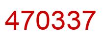 Number 470337 red image