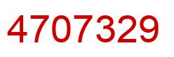 Número 4707329 imagen rojo