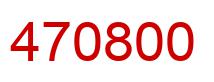 Number 470800 red image
