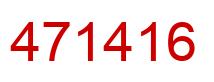 Number 471416 red image