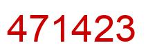 Number 471423 red image