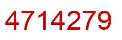 Number 4714279 red image
