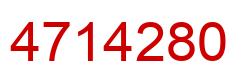 Number 4714280 red image