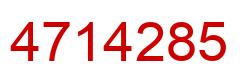 Number 4714285 red image