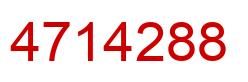 Number 4714288 red image