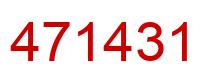 Number 471431 red image