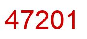 Number 47201 red image