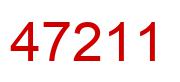 Number 47211 red image