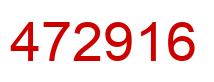 Number 472916 red image