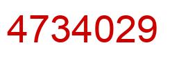 Number 4734029 red image