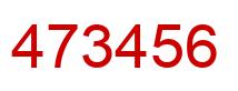 Number 473456 red image