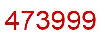 Number 473999 red image