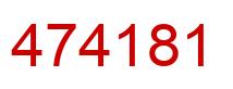 Number 474181 red image