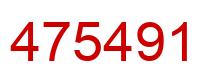 Número 475491 imagen rojo