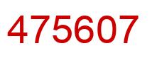 Número 475607 imagen rojo