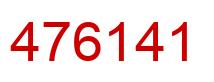 Number 476141 red image