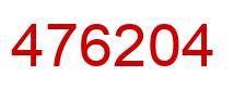 Número 476204 imagen rojo