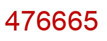 Number 476665 red image