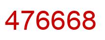 Number 476668 red image