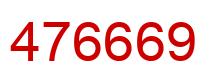 Number 476669 red image