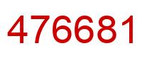 Number 476681 red image