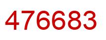 Número 476683 imagen rojo